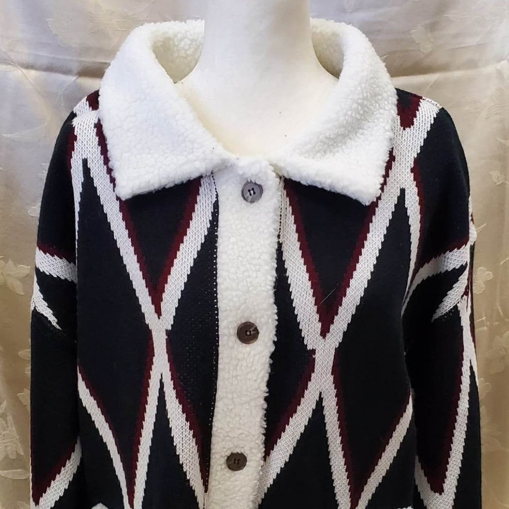 NEW Beautiful Jasambac Button Up Knit Cardigan